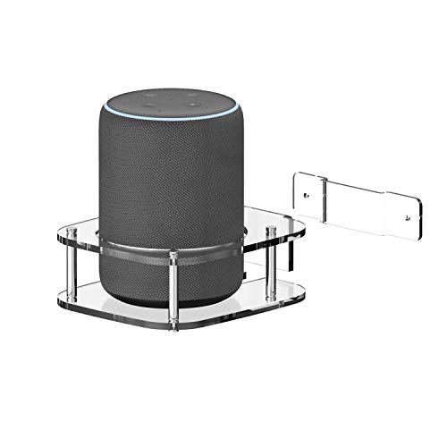Acrylic Made Bracket Mount Stand Anti-Scroll Holder and Wall Mount for Echo Plus (2nd Gen) (Transparent)