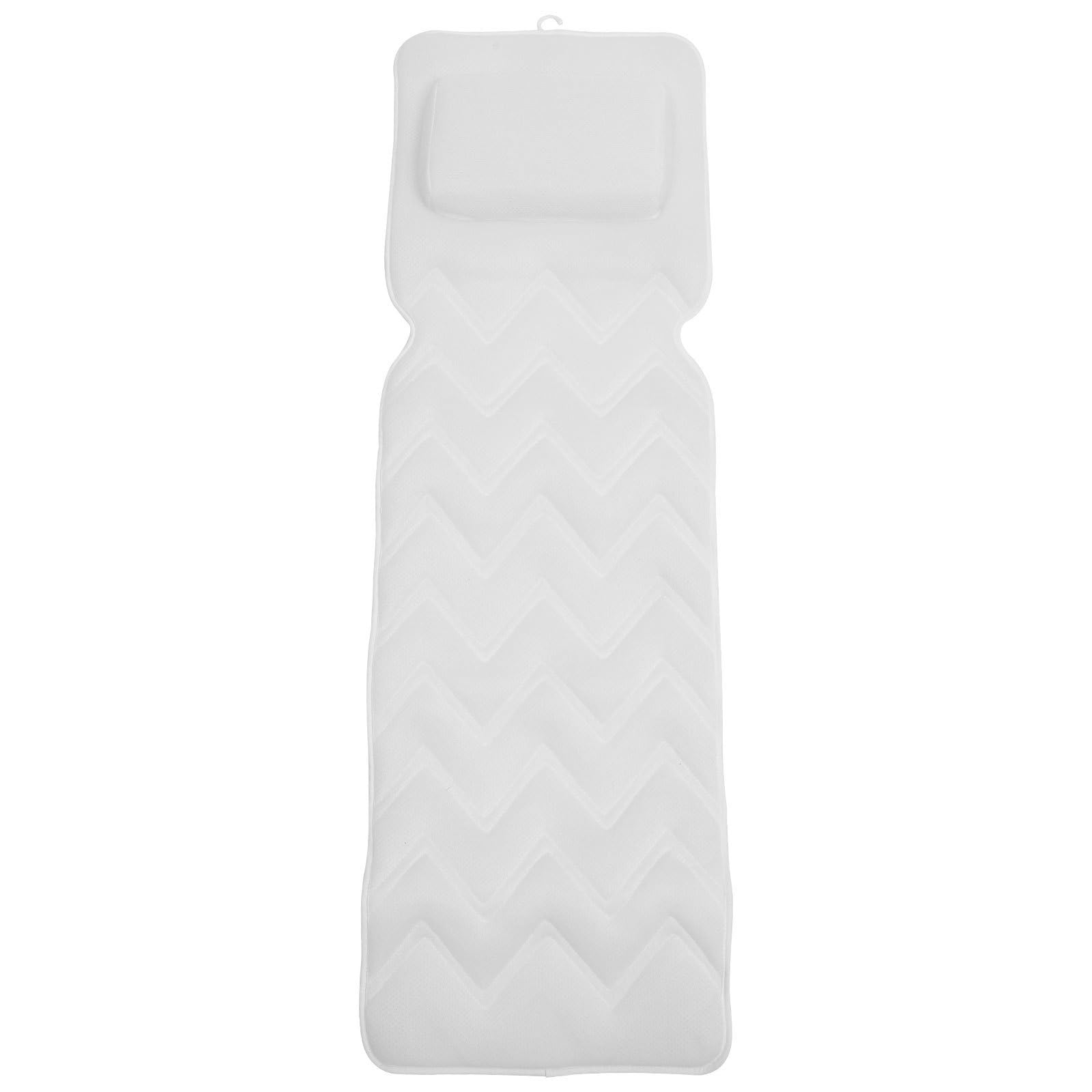 Hemobllo Almohada de Baño Antideslizante de Poliéster para Bañera Ventosas, Reposacabezas Cómodo y Fácil de Llevar para SPA Baño