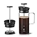 Produktbild Soulhand French Press Kaffeemaschine Kaffeepresse mit Mikrofilter Rückhalt von Kaffeesatz Hitzebeständige langlebige Borosilikat geeignet für Kaffee & Teekocher 0,5L für Campingreisen im Home Office