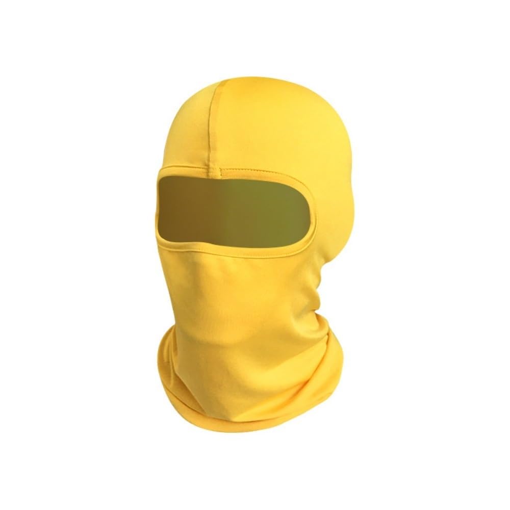 MOVDARL DCNIYT Outdoor Sports Riding or Skiing Face Protection Sunscreen Balaclava, Unisex, Sweat-Absorbing Neck Scarf, Forehead Face Neck Full Face Mask.(Yellow)