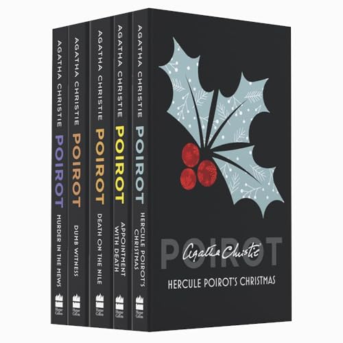 Hercule Poirot Series 5 Books Collection Set By Agatha Christie (Death on the Nile, Murder in the Mews, Appointment with Death, Hercule Poirot's Christmas, Dumb Witness)