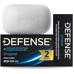 Defense Soap 2pk All Natural Tea Tree Bar Soap for Men | Made by Wrestlers with Tea Tree Oil & Eucalyptus Oil to Promote Healthy Skin
