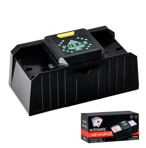 Hjcmikee 1-2 Decks Automatic Card Shuffler With Optical Sensors cover