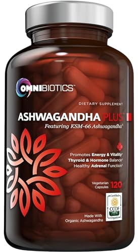 Ashwagandha Root Supplements - 120 Organic Vegan Capsules with KSM-66 ...