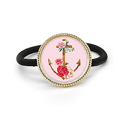 Tocado de goma resistente con lazo de pelo de plata antideslizante y diseño de rosa
