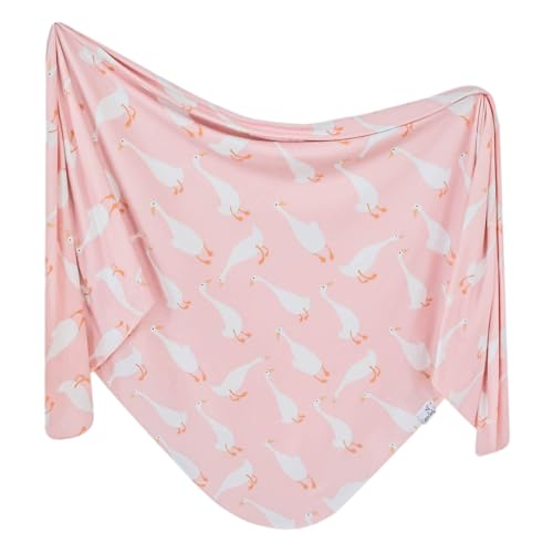 Image of Copper Pearl Baby Swaddle Blanket - Premium Knit Baby Blanket, Large Soft Stretchy Receiving Blankets for Baby Girl, Swaddles for Newborn, Infant, and Toddler (Goosie)