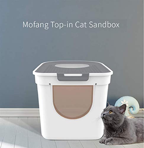 Bandeja de areia de canto para gatos de estimação adorável grande ecológico porta dupla entrada supe