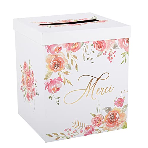 Artifetes URNE - Cartoncino con acquerello floreale, 21 x 25 cm, colore: Bianco