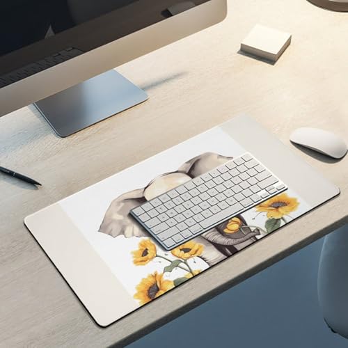 Elephant and Sunflower Desk Pad Large Desk Protector miniatura 5
