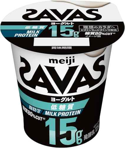 明治 ザバス(SAVAS) MILK PROTEIN ヨーグルト 脂肪0 125g×12個(低糖質)【クール便】