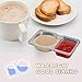 MACTANO 20 Sets Condiment Container with Lid, Disposable Double Compartment Plastic Container for Sauce Snack