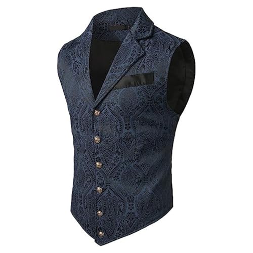 Chaleco de traje con cuello en V estilo victoriano sin mangas