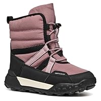 Geox J TREKKYUP Girl B AB Snow Boot, Antique Rose/Black, 2 UK