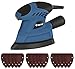 Price comparison product image BOLTHO Mouse Sander, 12000RPM Hand Sander Electric 130W Machine Detail Sander with 20 Sanding Sheets, Dust Collector Multi Sander Random Orbital Sander for Woodworking Sanding Detailing Finishing