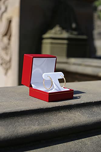 14k Yellow Gold Spiral Textured Round Hoop Earrings, 2mm thickness4