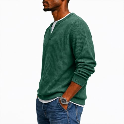 Waffle Long Sleeve Men Thermal Big And Tall Layered Comfort Waffle Tee - image 6