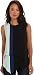 BCBGMAXAZRIA Women's Brea Color Blocked Top with Hip Drape