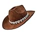 DLOULP Fashion Wide Brims Hats Costume Props Headwear for Casual Outfit Hiking Camping Concerts Event Dressingup Props Western Hat Multicolor