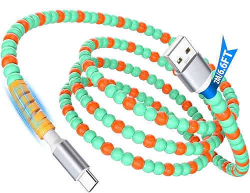 Beaded USB to USB-C Cable Fast Charging Cord for iPhone 18 Pro Max 17 16 15