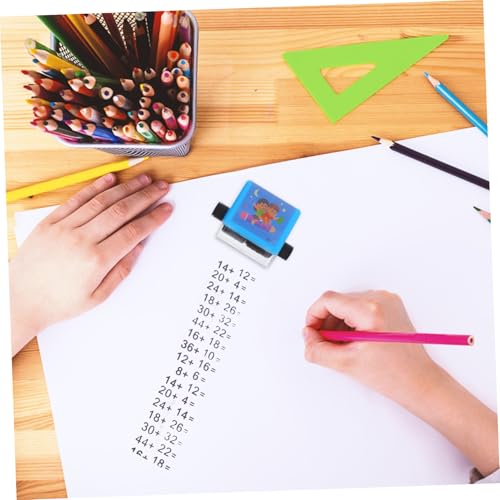 Tampons de mathématiques pour apprendre le calcul mental : kit de 4 rouleaux réglables - 6
