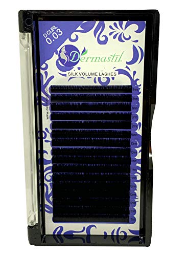 Preisvergleich Produktbild Professionelle Künstliche Einzelne Volume Wimpern, Wimpernverlängerung Ultra Soft 2D- 10D Russian Silk Volume Lashes Biegung C und D Curl Stärke 0,03 für Lash Extensions. (D Curl / 12 mm)