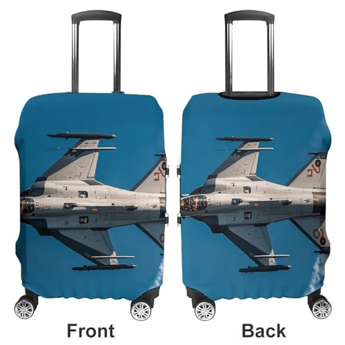 Jet Fighters Elastic Luggage Cover Suitcase Protector for 19-32 Inch Suitcases | Universal Stretchable Travel Bag Cover | Anti-Scratch, Washable with Zipper Closure S3