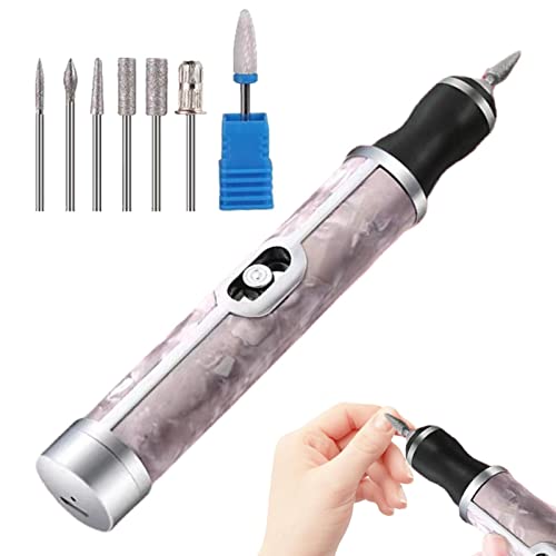 Molinillo de uñas eléctrico portátil, lijadora de uñas de los pies de 500 mAh, amoladora de uñas para humanos, inalámbrica, 4 velocidades, herramientas profesionales de eliminación de uñas acrílicas