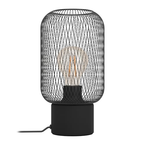 Lampe de table petite Eglo Lb19 noir solution espace réduit chevet E27