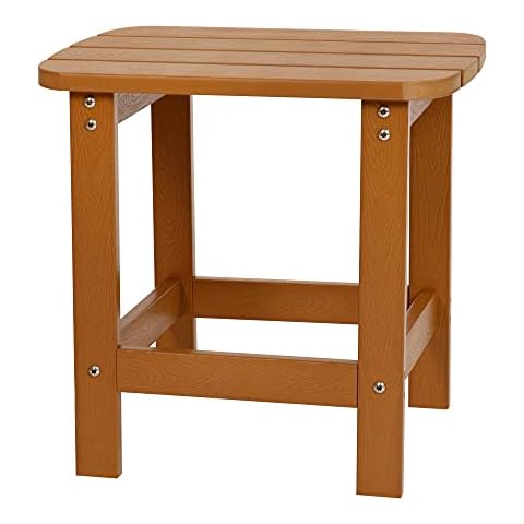 Flash Furniture Mesa Auxiliar Adirondack de Madera de Poliresina Cover