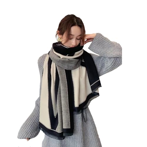 iCuviy Fashion Large Scarf Winter Pashmina Shawls & Wraps for Women Extra Soft Cashmere Feel Throw Womens Cold Scarfs