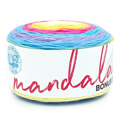 Image of Lion Brand Yarn Mandala Bonus Bundle Yarn, Yarn for Knitting, Crocheting, and Crafting, 1 Cake, Giant