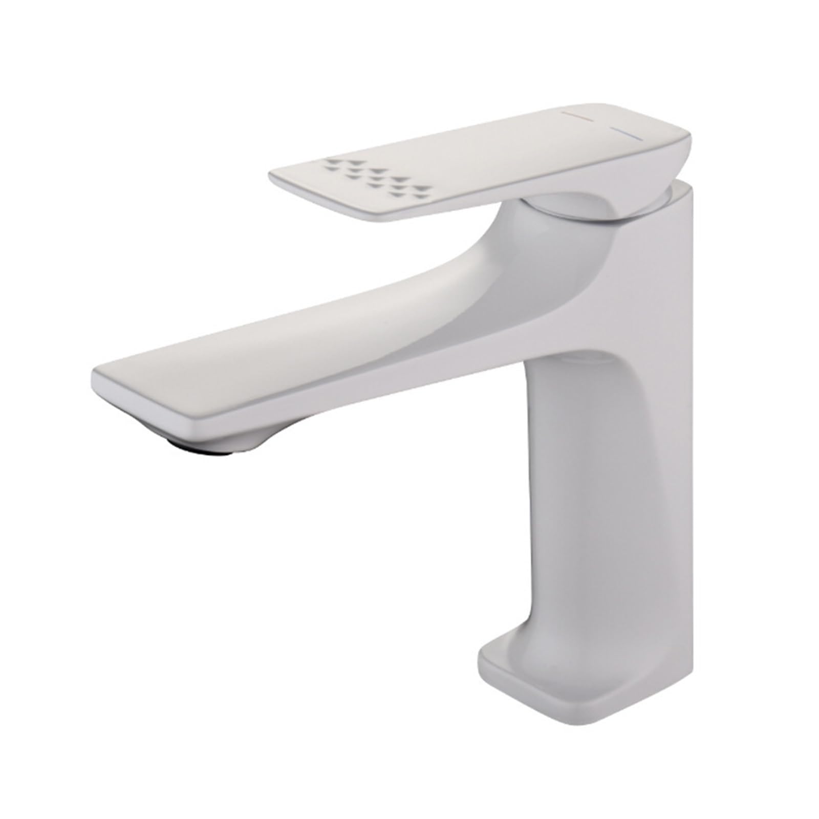 Robinet d'évier de salle de bains blanc pour une pièce d'eau moderne