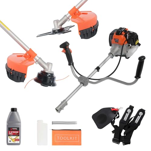52cc Petrol Garden Brush Cutter, Grass Trimmer + Oil