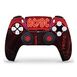 Head Case Designs sous Licence Officielle AC/DC ACDC Couverture Power Up Vinyle Plaque Frontale Autocollant De Jeu Peau Autocollant Compatible avec Sony Playstation 5 PS5 DualSense Controller