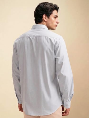Image of Cozytton Men's Pure Cotton Solid Stylish Casual & Formal Wear Shirt | Stylish Regular Fit Full Sleeve Comfortable Office Party Trendy Shirt - Multi Color