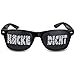 Produktbild nepp Partybrille Motiv hackedicht Nerd schwarz I Lustige Festival/Karneval Sonnenbrille I Funbrille für dein Sauf Kostüm