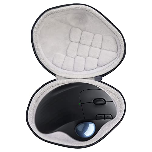 Elonbo Mouse Carry Case for Logitech Ergo M575 / M570 Wireless Trackball Mouse, Ergonomic Mouse Travel Case, Extra Space for Included Charging Cable USB Receiver Dongle, Black