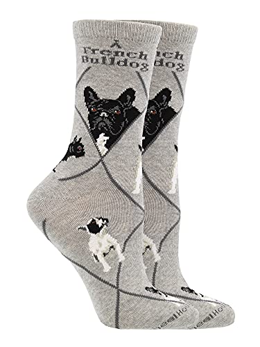 WHD French Bulldog Socks (Gray, Medium)