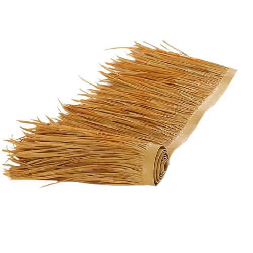 33ft X 16in Tiki Straw Roof Thatch: Mexican Style Artificial Palm Thatch Rolls Tiki Bar Hut Grass,Artificial Palm Thatch Roll Waterproof by Soulitem - Used condition - US$32.60