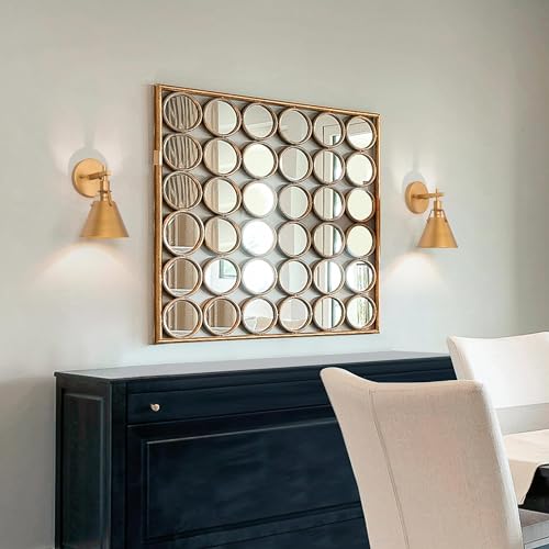 Image of classy leaves Gold Wall Sconce, Antique Farmhouse Sconces Wall Lighting, Modern Brass Wall Sconces for Bathroom, Bedrooms, Living Room, Kitchen
