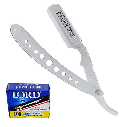 100 Blades + Facón Classic Professional Straight Edge Barber Razor - Salon Quality