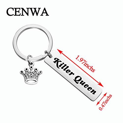 CENWA Killer Queen Keychain Inspirational Gift for Fans2
