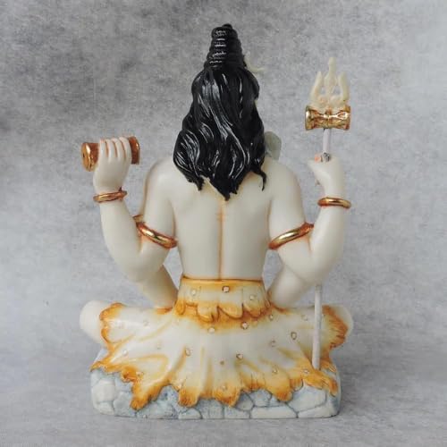 Estatua Lord Shiva Mahadev Bholenath 8 pulgadas miniatura 3