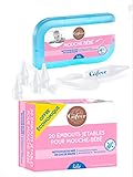 Práctica este mouche-bébé viene con su estuche de almacenamiento. El mouche-bébé gifrer solo es compatible con las almohadillas extra flexibles gifrer.