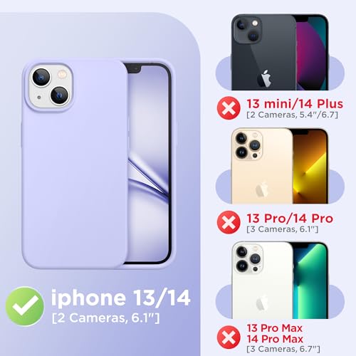 Image of GolbinBox Magnetic for iPhone 13 /14 Case, Silicone Cover, Lilac