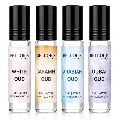 Image of OUD Attar Gift Set for Men & women | 6ml Each | Long Lasting Non Alcoholic Roll-On Perfume Oil Combo Pack Of 4