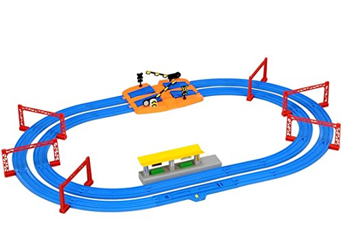 Voie double Plarail de gare aiguillage fluide pour faire circuler deux trains sans collision