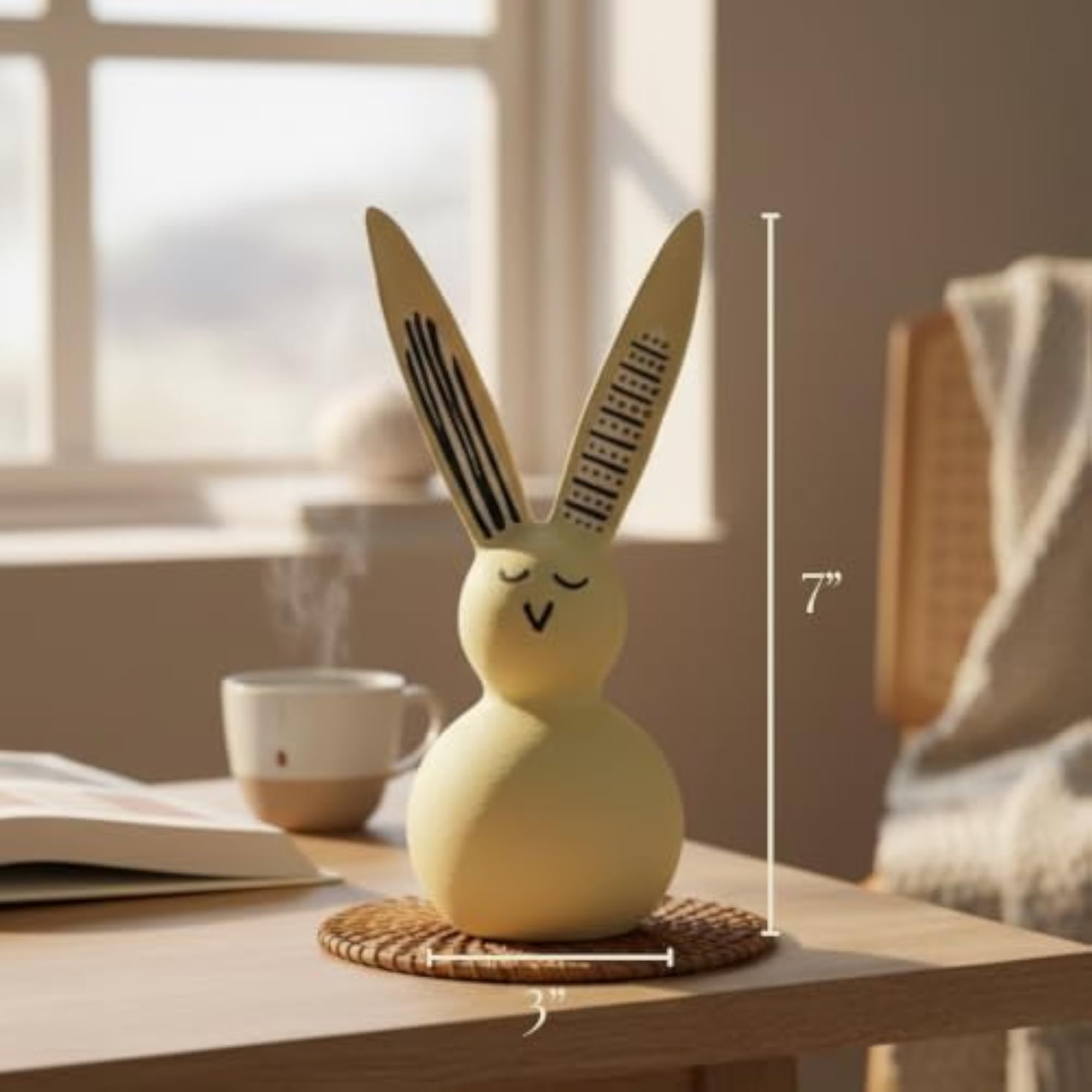 Handcrafted Paper Mache Rabbit Figurine, Small