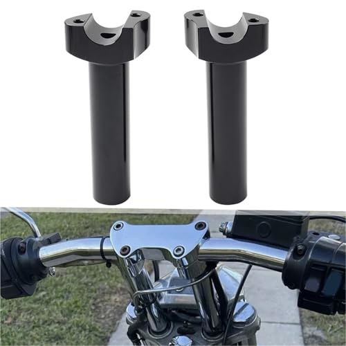 Elevadores rectos de manillar de 1" con acabado robusto para Dyna y Softail 4