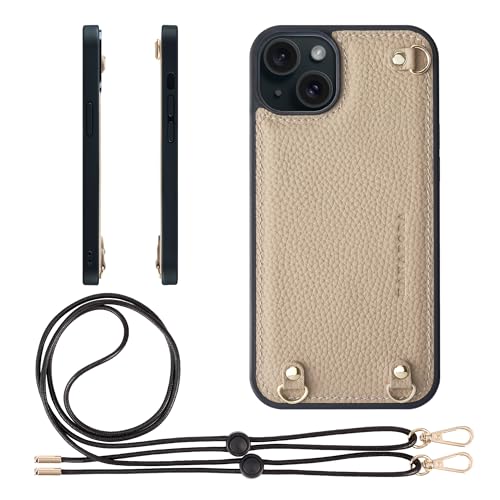 HANATORA for iPhone 15Plus �P�[�X MagSafe �Ή� �{�v �ϏՌ� �o���p�[�^ �X�}�z�P�[�X �X�}�z �V�����_�[�X�g���b�v �t�� �V�������N���U�[ �M�t�g �}�O�Z�[�t�Ή� �O���[�W�� D3GZ-15Plus-Grege